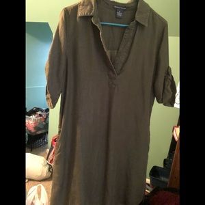 Casual forest green dress